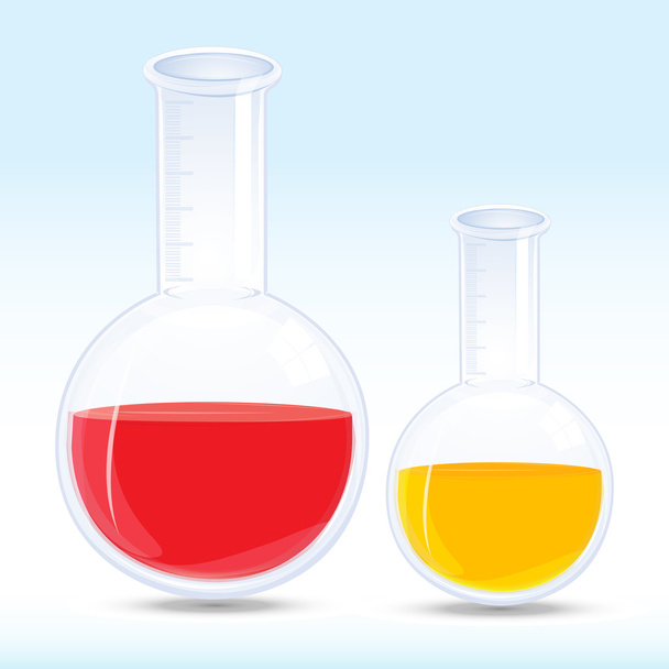 Produit chimique coloré en fiole
 - Photo, image