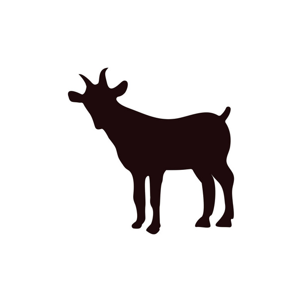 Icono de cabra plantilla de diseño vector ilustración aislada - Vector, imagen