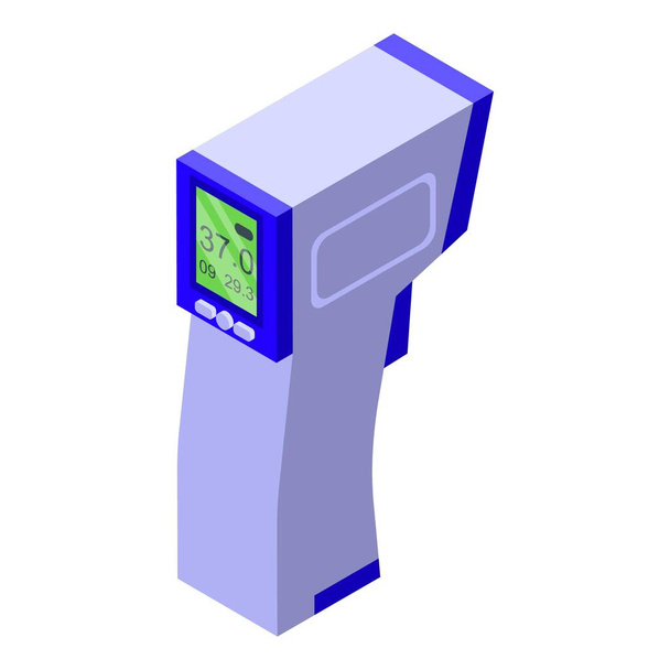 Gun shop digital thermometer icon, isometric style - Vector, imagen