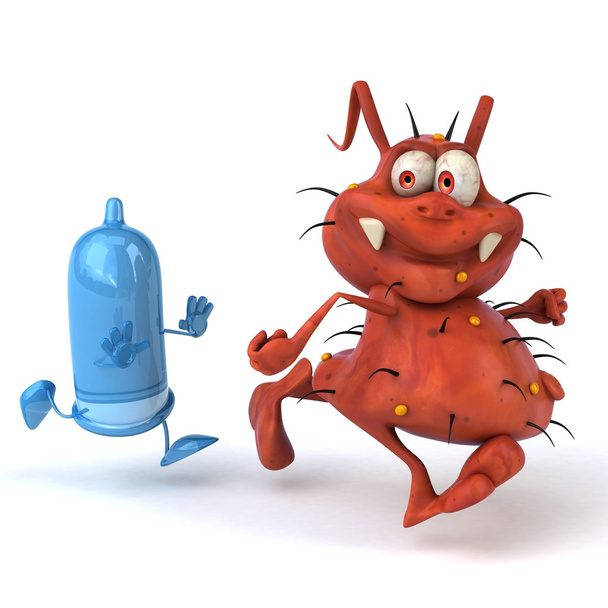 Virus 3d animation - Foto, afbeelding