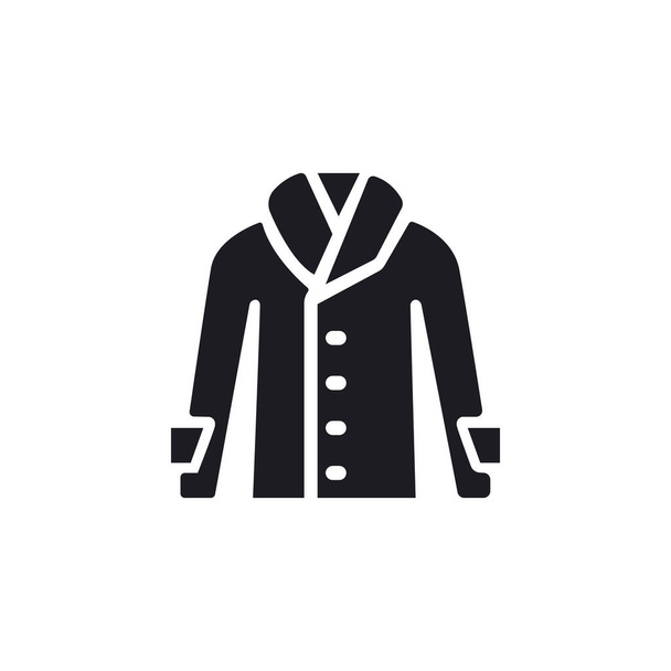 Overcoat icon isolated on white background. Clothing symbol modern, simple, vector, icon for website design, mobile app, ui. Vector Illustration - Вектор,изображение