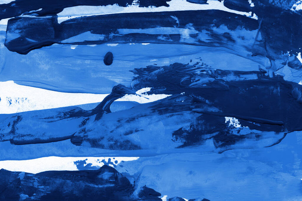 fond abstrait acrylique bleu - Photo, image