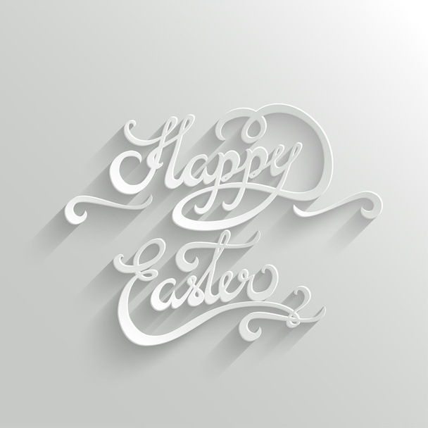 Happy Easter lettering Greeting Card - Vector, imagen