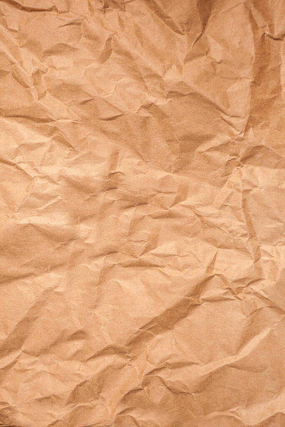 texture of old yellow crumpled paper - Fotoğraf, Görsel