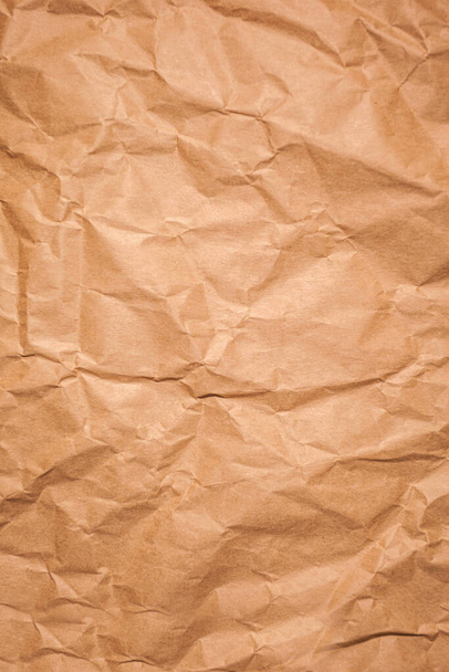 texture of old yellow crumpled paper - Fotoğraf, Görsel