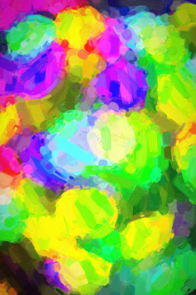 texturas de manchas multicolores sobre lienzo pintado con óleo - Foto, imagen