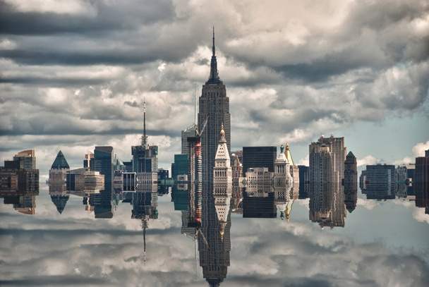New York City Wolkenkratzer Spiegelungen - Foto, Bild