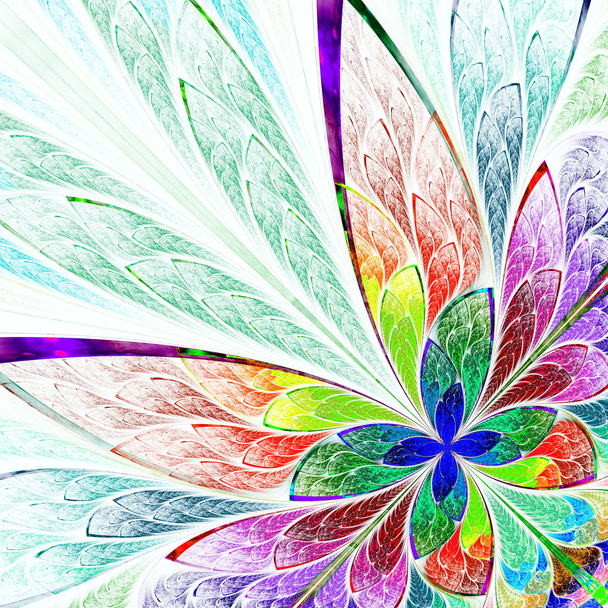 Multicolor bela flor fractal. Gráficos gerados por computador
. - Foto, Imagem
