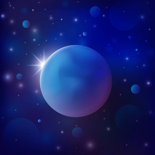 Planet in space. Cosmic deep background, solar system. Space wallpaper. EPS vector - Vecteur, image