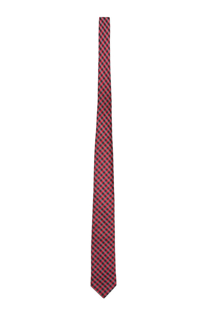 Цветной шелковый галстук. Простые редактируемые цвета. Цветной шелковый галстук на белом фоне.  - Фото, изображение