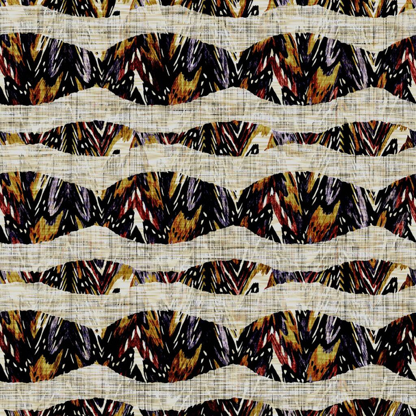 Απρόσκοπτη σέπια grunge ρίγα εκτύπωση υφή φόντο. Φθαρμένο γραμμικό ριγέ ύφασμα μοτίβο. Grunge τραχύ ασπρόμαυρο λινό σε όλο το αποτύπωμα  - Φωτογραφία, εικόνα