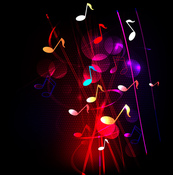 Abstract colorful musical background, Vector & illustration - Vetor, Imagem