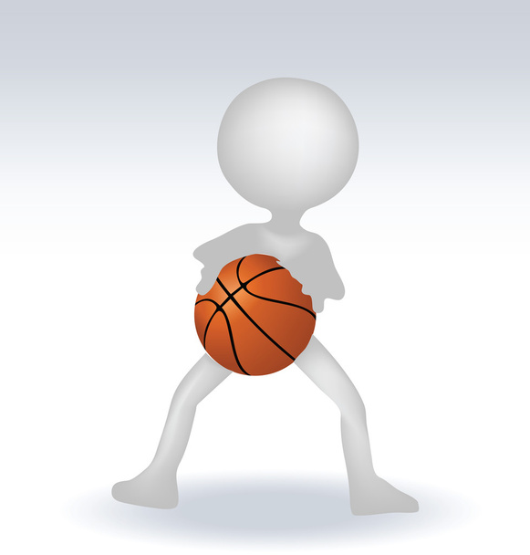 3d jugador de baloncesto humano
 - Vector, imagen