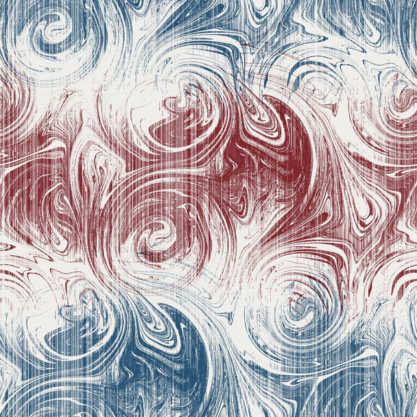 Naadloos marmeren patroon in rood blauw zwart wit - Foto, afbeelding
