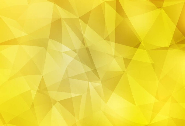 Světle žluté vektorové polygonální pozadí. Trojúhelníkový geometrický vzorek s gradientem. Strukturovaný vzor pro pozadí. - Vektor, obrázek