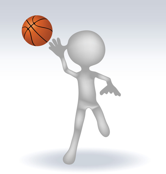 3d human basketball player - Vector, Image