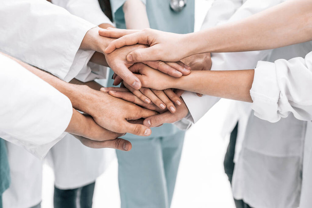close up. a team of medics showing their unity. - Фото, зображення