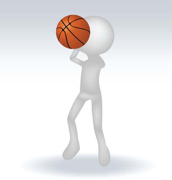 3d jugador de baloncesto humano
 - Vector, imagen