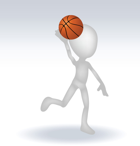 Giocatore di basket umano 3d
 - Vettoriali, immagini