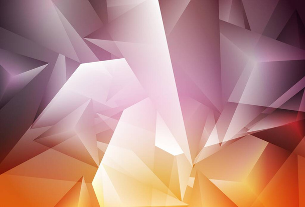 Light Pink, Yellow vector pattern with polygonal style. Beautiful illustration with triangles in nature style. Background for a cell phone. - Vector, Image