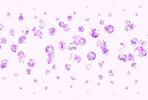 Luz púrpura, diseño vectorial rosa con formas de círculo. Hermosa ilustración en color con círculos borrosos en el estilo de la naturaleza. Diseño de póster, banner de sitios web. - Vector, imagen