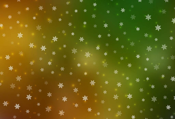 Verde oscuro, textura vectorial amarilla en estilo cumpleaños. Gradiente abstracto ilustración con coloridas cosas de Navidad. Diseño inteligente para la promoción de la universidad. - Vector, imagen