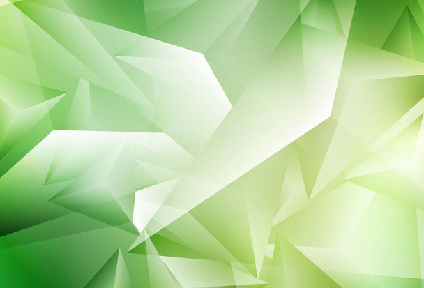 Light Green, Yellow vector texture with triangular style. Abstract gradient illustration with triangles. Best smart design for your business. - Vector, Image