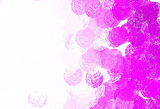 Plantilla vectorial Light Purple con formas caóticas. Diseño decorativo en estilo abstracto con formas aleatorias. Diseño simple para su sitio web. - Vector, imagen