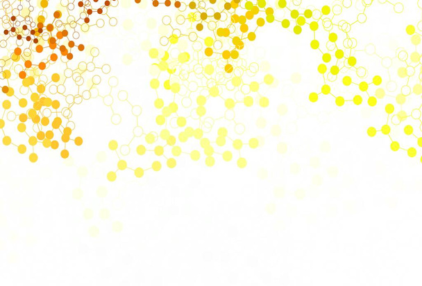 Verde claro, plantilla de vector amarillo con estructura de inteligencia artificial. Ilustración abstracta con enlaces y puntos de IA. Patrón para la ciencia, diseños futuristas. - Vector, imagen