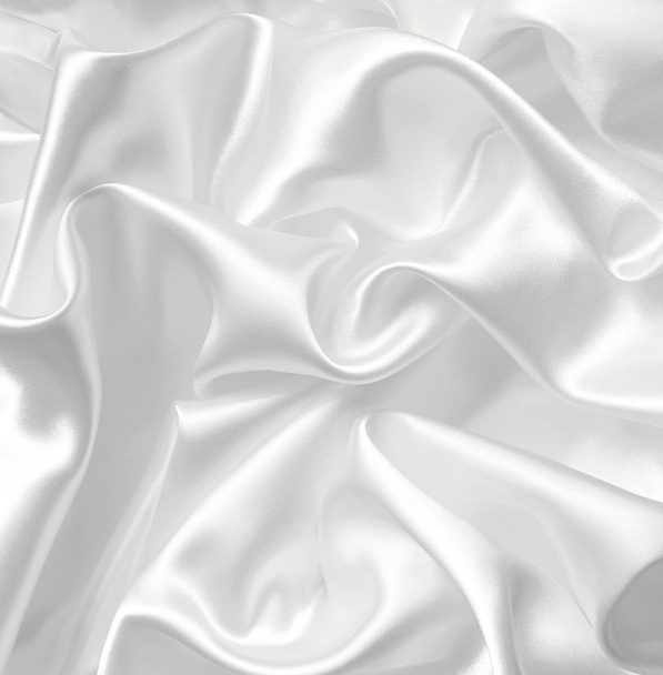 Smooth elegant white silk as wedding background  - 写真・画像
