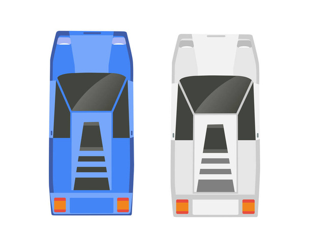 Top view of a set of city urban cars for design, presentation transport traffic jam - Vector, Image