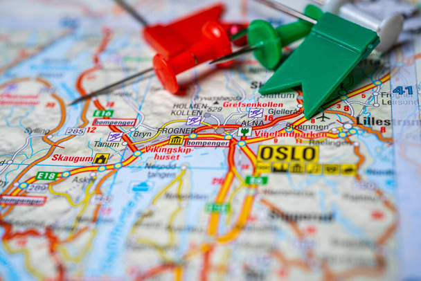 Oslo az európai térképen - Fotó, kép