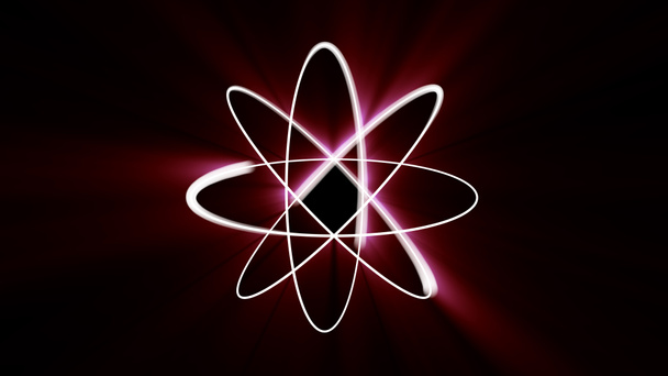 Atomi abstrakti valo malli, 3d kuva tehdä - Valokuva, kuva