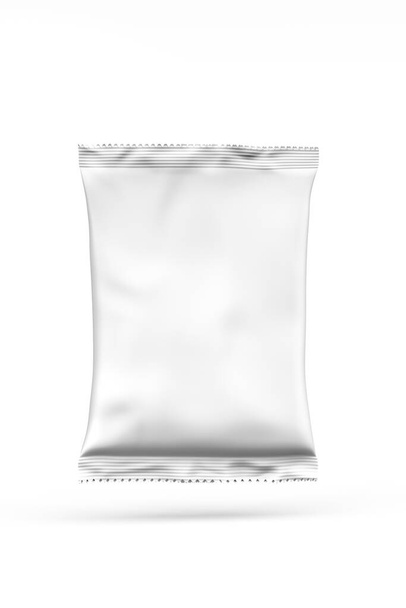 Food bag mockup on white background - 3D render - Photo, Image