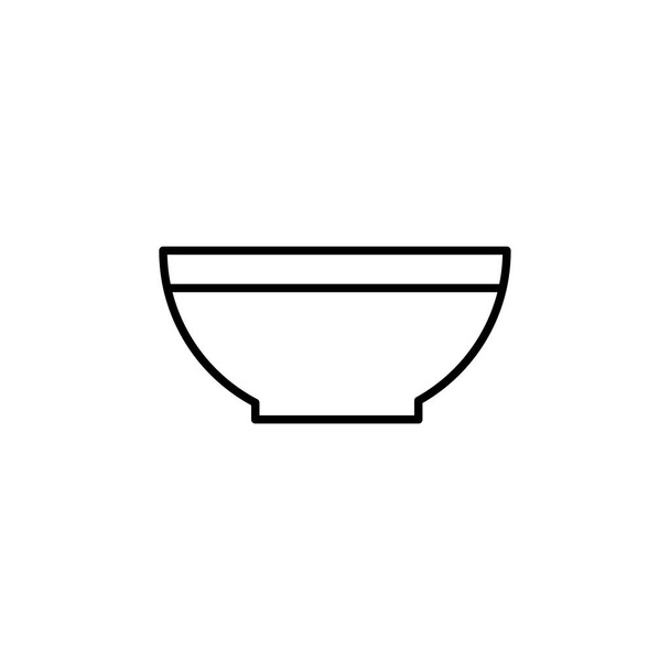 Контур, простой значок векторной чаши изолирован на белом фоне. eps 10 - Вектор,изображение