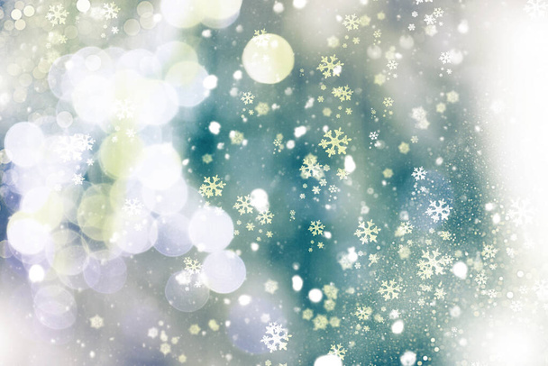 Blurred. Abstract festive Christmas background. Winter holiday texture. - 写真・画像