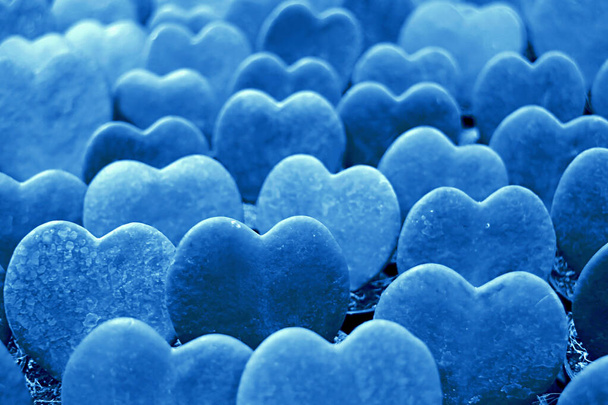 Pop Art stile surreale blu vibrante colorato delle file di piante Lucky-Heart per sfondo o banner - Foto, immagini