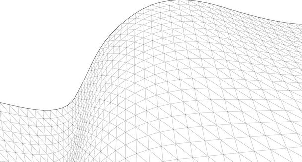abstrata arquitetura 3d ilustração esboço - Vetor, Imagem