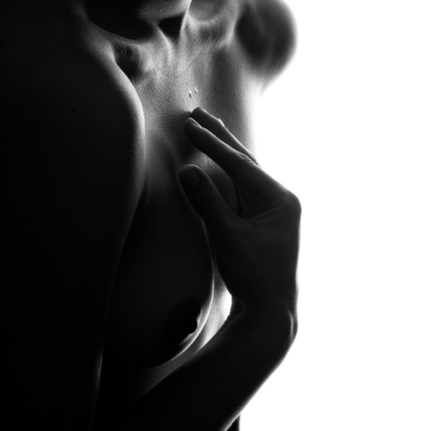Classical monochrome artistic nudity style picture of woman - 写真・画像