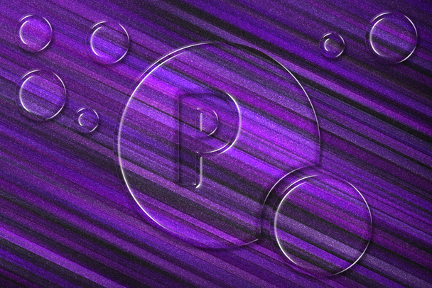 Element P Phosphorus, Mineral Vitamin complex dietary supplement, violet background - Φωτογραφία, εικόνα