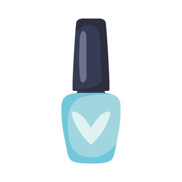 blue nail polish bottle icon, colorful design - Vector, Image