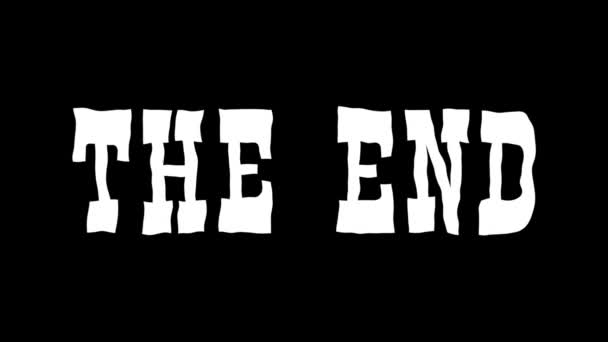 The end text hand drawn animation - Footage, Video