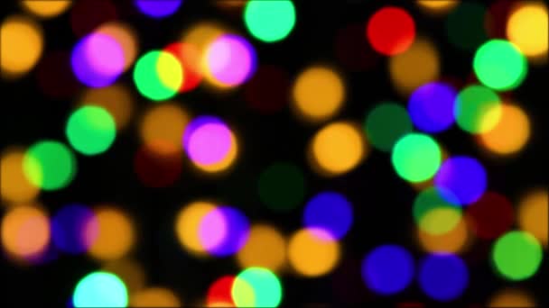 colorful circle bokeh illumination for holiday or abstract boke background - Footage, Video