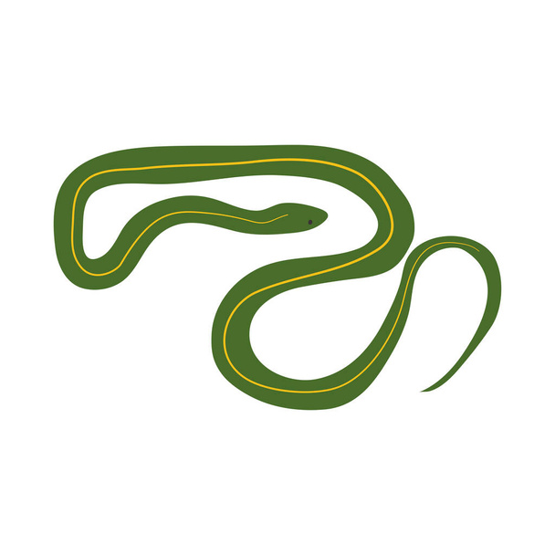 vihreä käärme kuvake, värikäs muotoilu - Vektori, kuva
