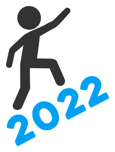 Man Climbing 2022 Raster Flat Icon - Foto, afbeelding