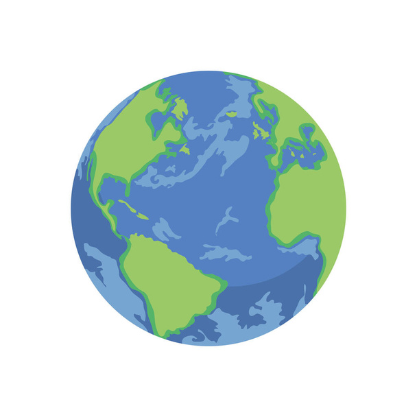 ikona Země planeta, barevný design - Vektor, obrázek