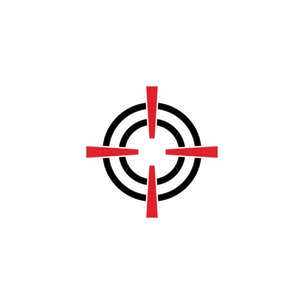 Zielscheibe Logo Vektor-Symbol in einfachem Design  - Vektor, Bild