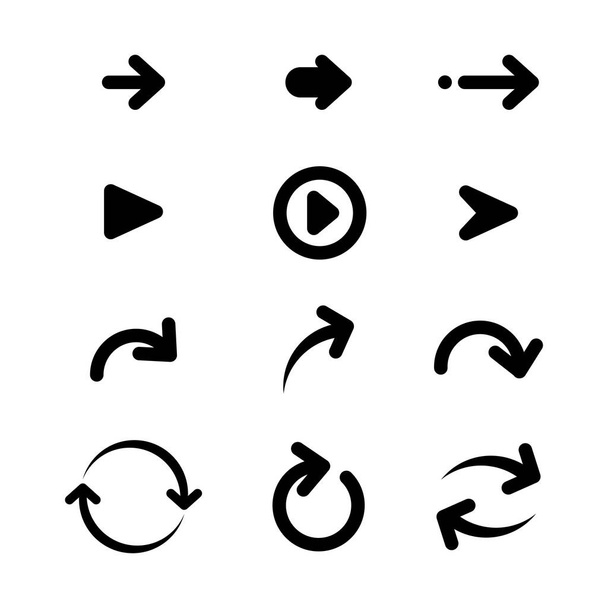 Flèches logo icônes plates - Vecteur, image