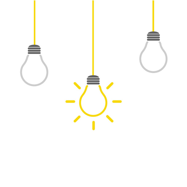 Žárovka je plná nápadů a kreativního myšlení, analytického myšlení pro zpracování. Vektor ikony žárovky. symbol nápadů ilustrace. - Vektor, obrázek
