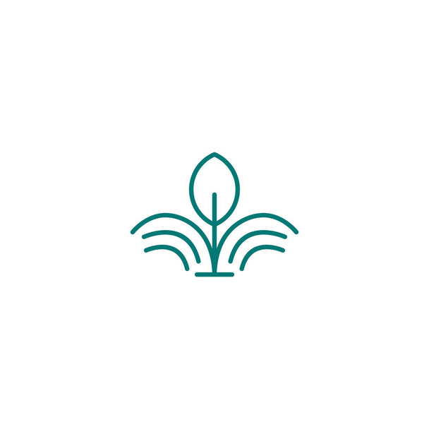Fontana del logo dell'acqua Illustrazione Design. Vettore EPS 10. - Vettoriali, immagini
